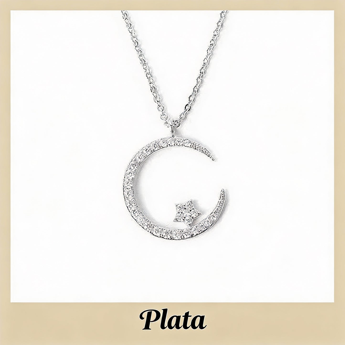 Lunea | Collar Celestial Lunar y Estrellas con Brillo Elegante
