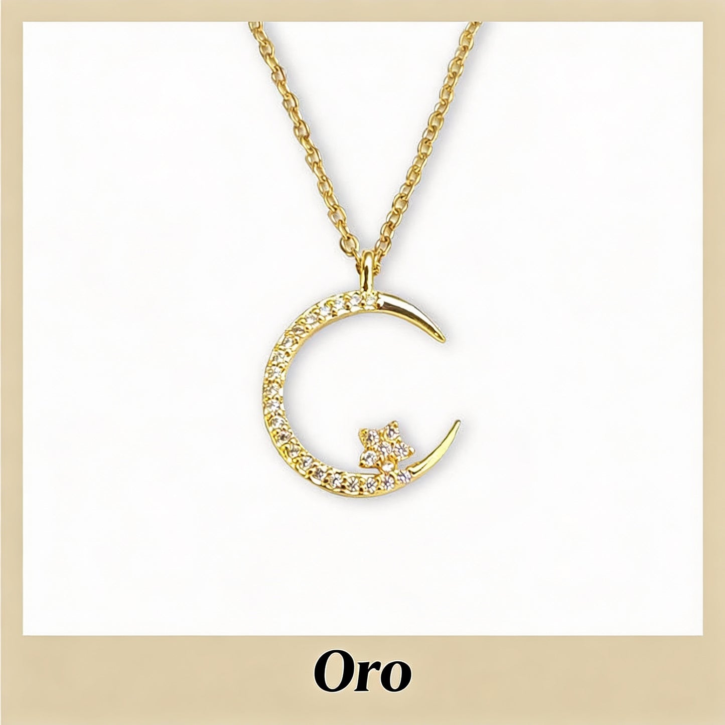 Lunea | Collar Celestial Lunar y Estrellas con Brillo Elegante