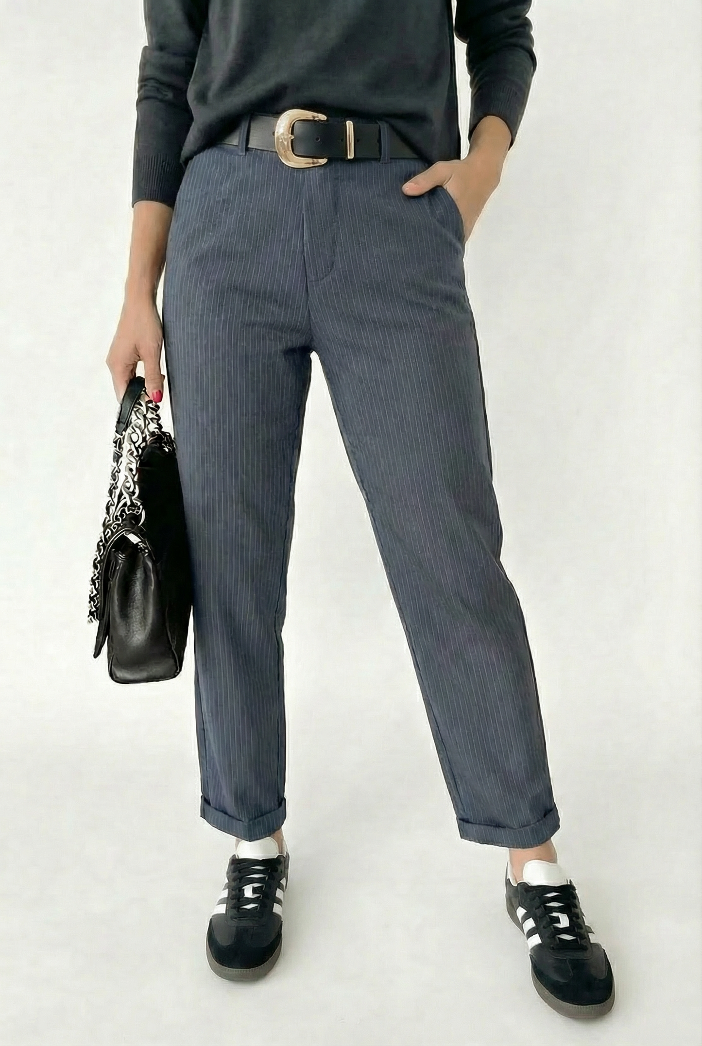 Margarita | Elegantes Pantalones con Rayas que Favorecen la Figura