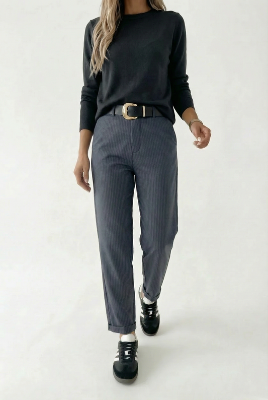 Margarita | Elegantes Pantalones con Rayas que Favorecen la Figura