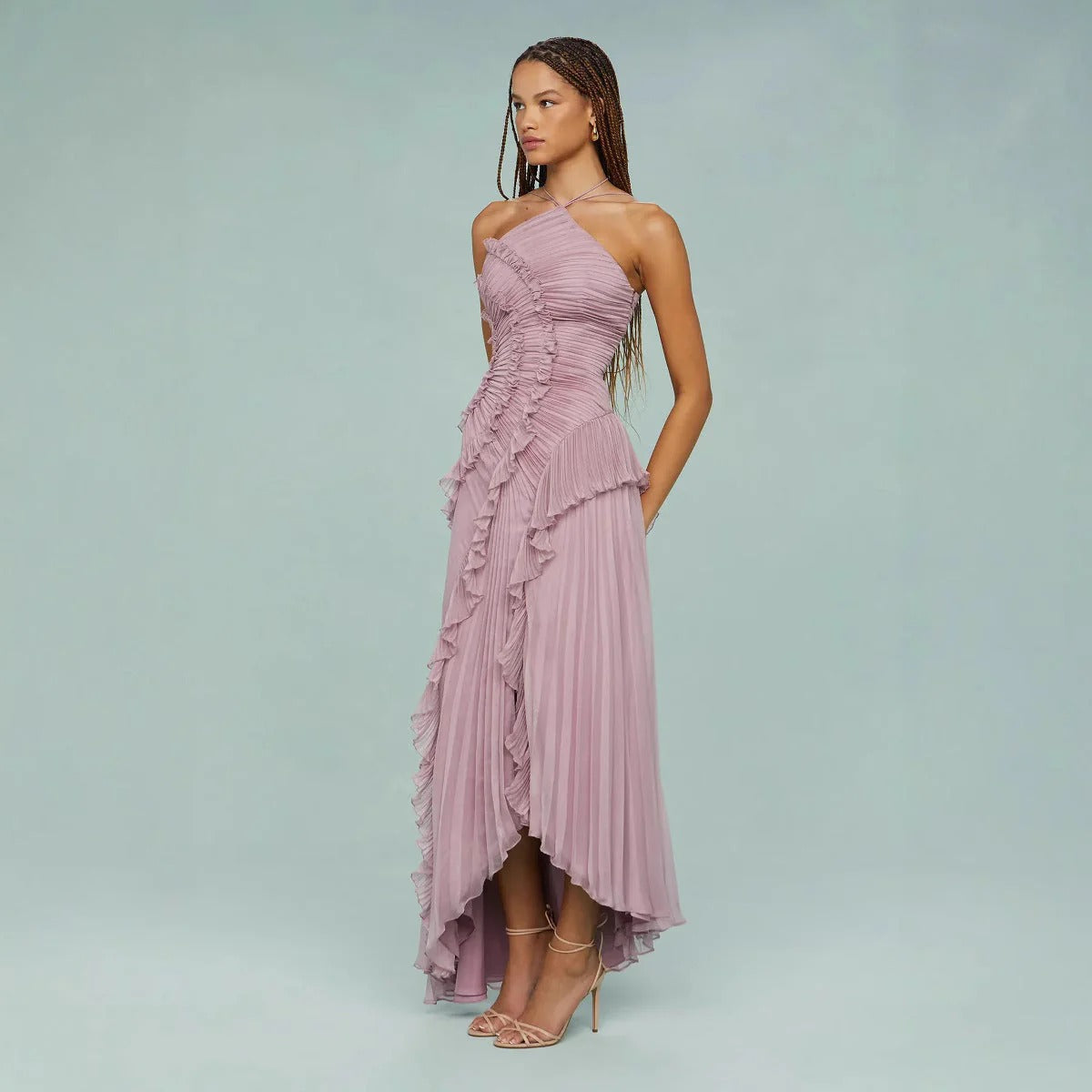 Olivia | Vestido Largo Con Volantes