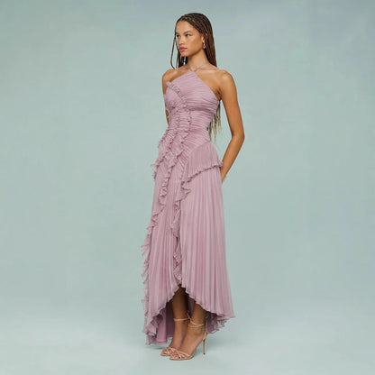 Olivia | Vestido Largo Con Volantes