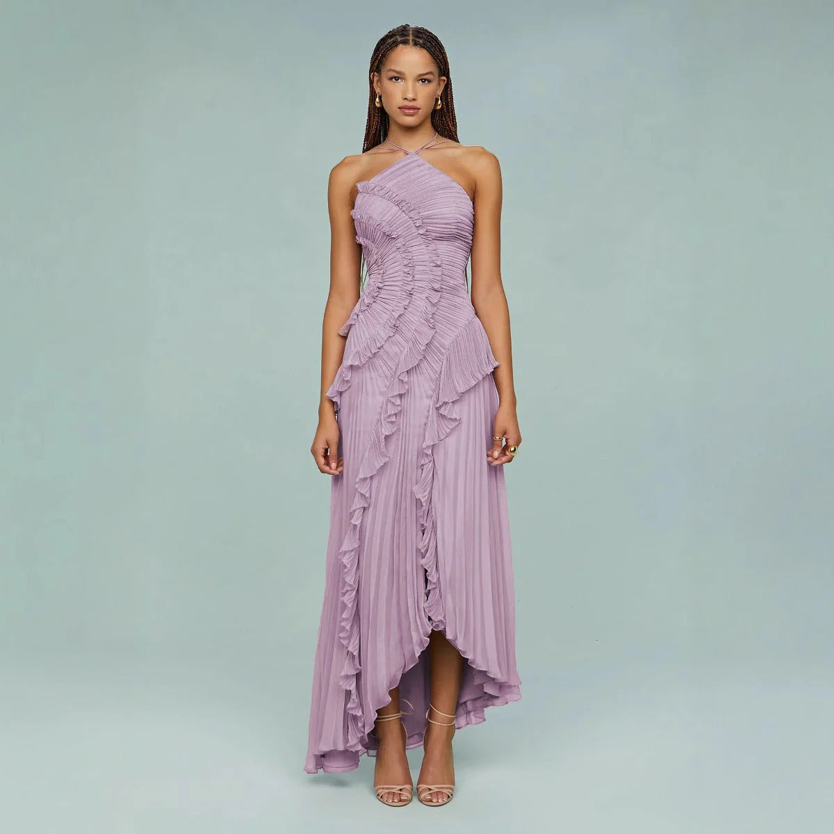 Olivia | Vestido Largo Con Volantes