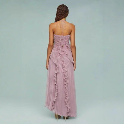 Olivia | Vestido Largo Con Volantes