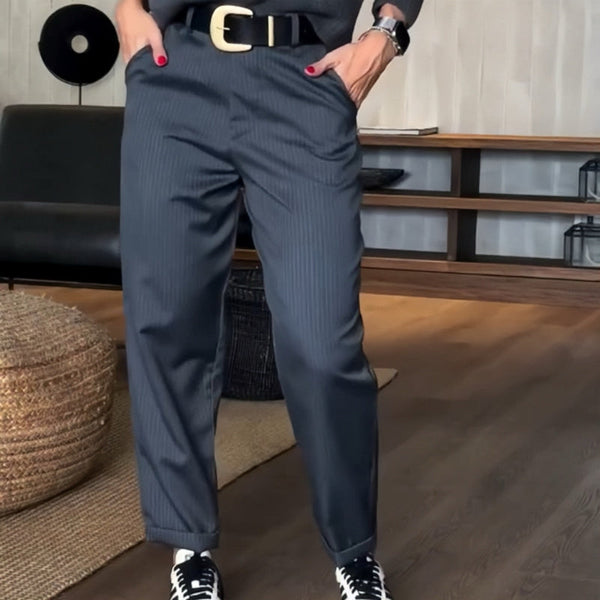 Margarita | Elegantes Pantalones con Rayas que Favorecen la Figura