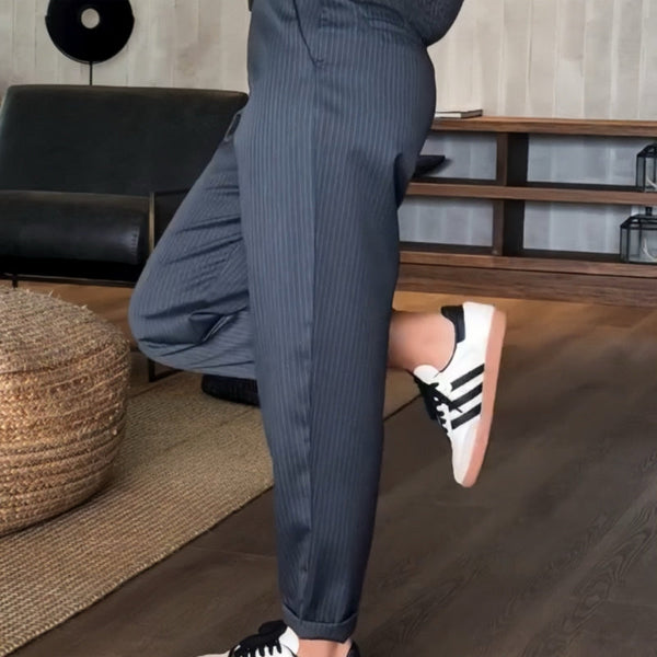 Margarita | Elegantes Pantalones con Rayas que Favorecen la Figura